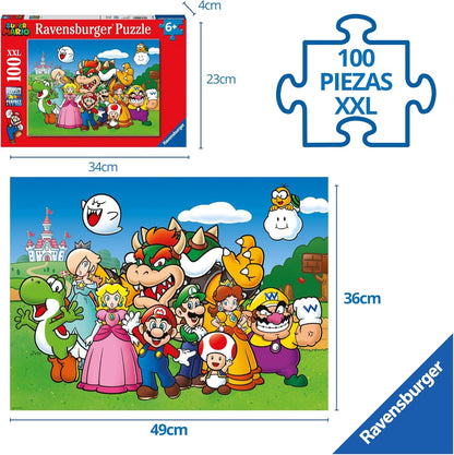 Ravensburger Super Mario - 100 Piece Jigsaw Puzzles for Kids Age 6 Years up - Extra Large Pieces