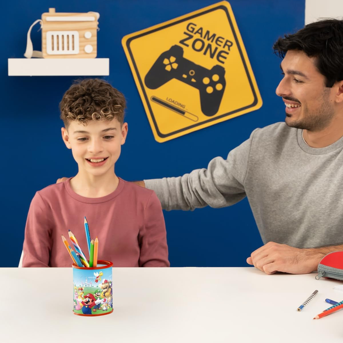 Ravensburger - Super Mario Pencil Cup - 3D Jigsaw Puzzle - Buildable Desk Organizer Featuring Iconic Mario Graphics - 54 Sturdy Plastic Pieces - Premium Quality - Fun for Kids & Adults