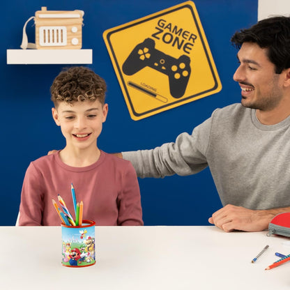 Ravensburger - Super Mario Pencil Cup - 3D Jigsaw Puzzle - Buildable Desk Organizer Featuring Iconic Mario Graphics - 54 Sturdy Plastic Pieces - Premium Quality - Fun for Kids & Adults