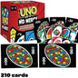 UNO Show ‘Em No Mercy plus Card Game in Storage & Travel Tin for Kids, Adults & Family Night with Extra Cards, Special Rules & Tougher Penalties