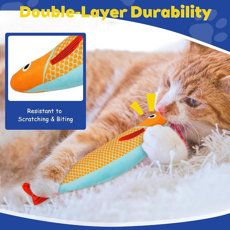 Ultimate Pet Bed & Play Mat: Cozy Comfort with Fun Toy Fish for Cats & Dogs