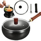 Thick Uncoated Iron Pot, Japanese Iron Pan, Uncoated Cast Iron Pot, Hand-Forged Non-Stick Pan without Coating, High-Purity Frying Pan, Cast Iron Skillet—Universal Kitchen Cookware Suitable for Gas and Induction Stoves.