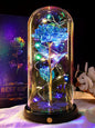 Valentines Day Birthday Gifts for Her Women Blue Rose Eternal Flower Light up Rose in Glass Dome with Butterfly, Valentine'S Flowers Gifts for Her Wife Mom Girlfriend Delivery Prime Anniversary