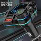 New In-Car Bluetooth Car Charger MP3 Player with Dual USB Plugs Hands-Free Calling & Colorful LED Lights Super Fast Charging