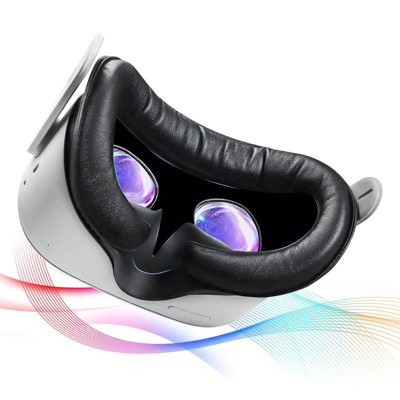 Face Pad & Face Cover Cushion Replacement Compatible with Oculus/Meta Quest 2 -VR Accessories Facial Interface Bracket Foam Soft Silicone & Comfortable Leather Sweat-Proof Anti-Leakage Nose Pad Headset Waterproof Handheld Protection Protective