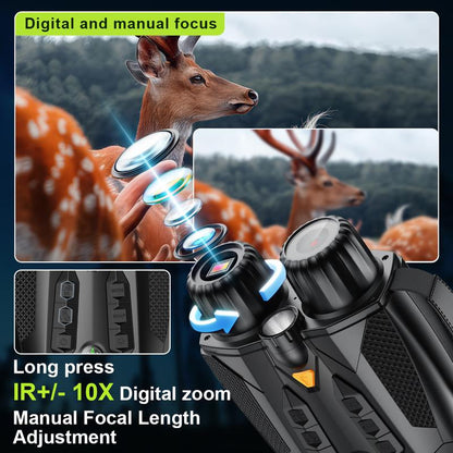 Nitehawk 4K Night Vision Binoculars - 10X Zoom, Rechargeable, 32GB SD Card Included - Perfect Cool Tech Gadgets for Camping and Boating - Ideal Gifts for Men, Dads, and Husbands!