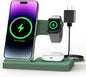Wireless Charger Iphone Charging Station: 3 in 1 Charger Stand Multiple Devices for Apple - Iphone 17 16E 16 15 14 Pro Max 13 12 11 - Watch 11 10 9 8 7 6 5 4 3 2 SE and Ultra Series - Airpods 4 3 Pro