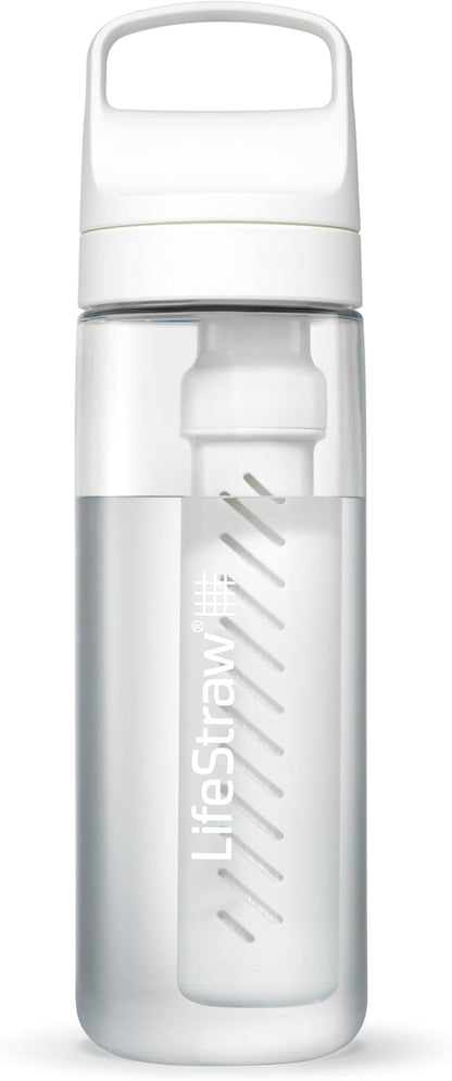 Lifestraw Go Series – Bpa-Free Water Filter Bottle for Travel and Everyday Use, Removes Bacteria, Parasites and Microplastics, Improves Taste, 22 Ounce, Nordic Noir