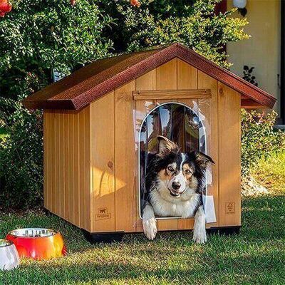 Ferplast Domus Large Wooden Dog House Weatherproof Pine 81x101x78cm