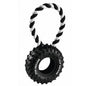 Ferplast PA 6432 Rubber Wheel and Rope Dog Toy for Dental Care