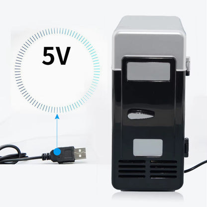 Mini USB Fridge Portable Cooler Beverage Drink Cans Cooler / Warmer Refrigerator for Car Laptop PC Computer Black Red Color 2025