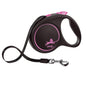 Flexi Black Series Small Retractable Tape Leash Pink 5m