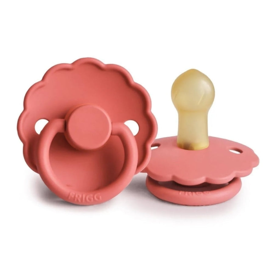 Frigg Daisy Rubber Pacifier Poppy for 0-6 Months