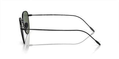 Giorgio Armani Round Metal Sunglasses with Green Lenses 51mm