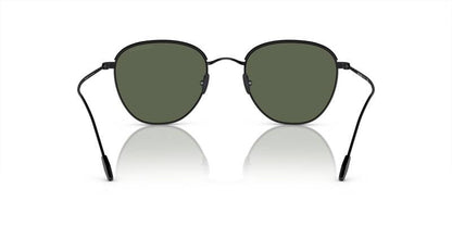 Giorgio Armani Round Metal Sunglasses with Green Lenses 51mm