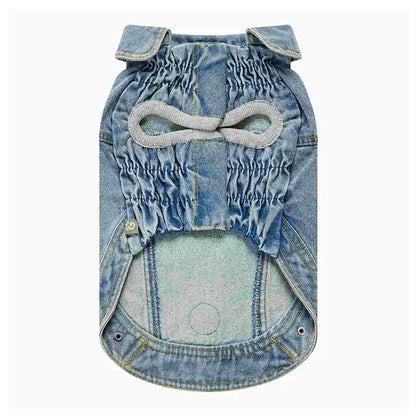 GF Pet 90s Denim Dog Jacket Retro Sherpa Lined Coat