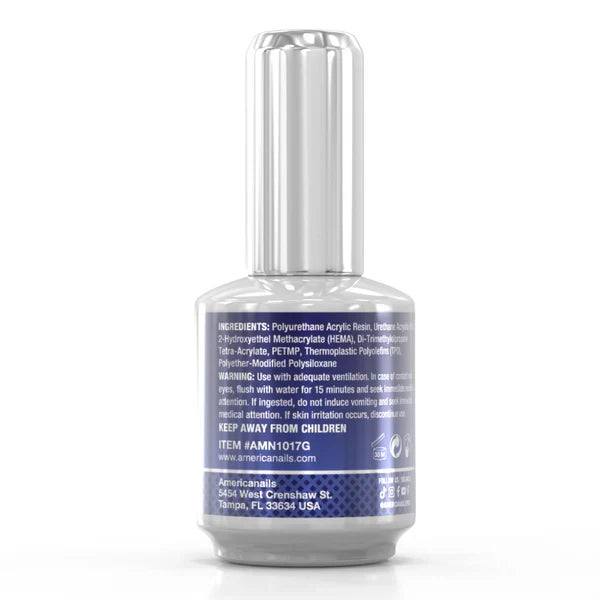 AmericaNails - No-Cleanse Gel Polish Top Coat | Glossy .5oz