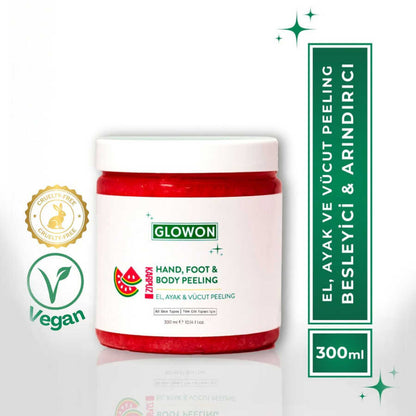 Glowon Watermelon Hand Foot & Body Scrub Smoothing Peeling 300ml