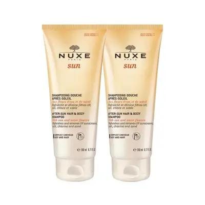 Nuxe After Sun Shampoo - Gentle Hair and Body Wash for Post Sun Exposure Care, 200ml Dual Pack