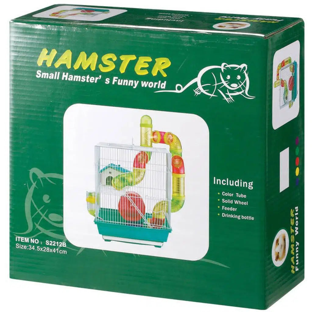 Oripet S2212B Hamster Cage with External Tubes 34.5x28x40.5 cm