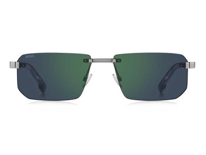 Hugo Boss 1918/S Rectangular Men Sunglasses Silver 57mm