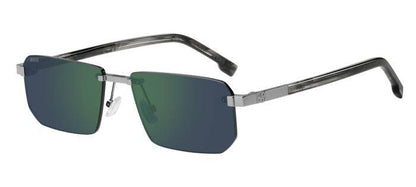 Hugo Boss 1918/S Rectangular Men Sunglasses Silver 57mm