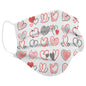 Eklips Strawberry Scented Heart Print Face Mask 10 Count