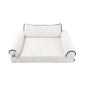 M-Pets Warm Hug Velvet Sofa Style Cat & Dog Bed White Large