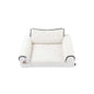 M-Pets Warm Hug Velvet Sofa Bed for Cats and Dogs White Medium