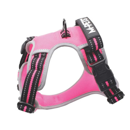M-Pets Hiking Reflective Soft Dog Harness Pink Small