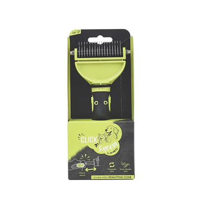 M-Pets Click And Groom Pet Dematting Comb for Cats and Dogs