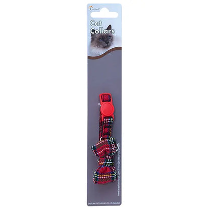 Eastland Plaid Bowtie Cat Collar Adjustable Fabric Design