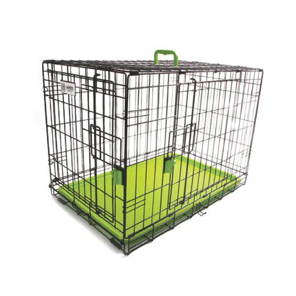 M-Pets Voyager Two-Door Medium Dog Crate Green 76x48x53cm