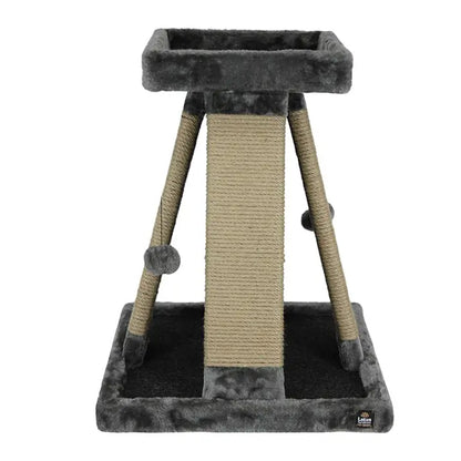 Lotus Pet Design Pyramid Grey Cat Scratcher Durable Sisal 1 pc