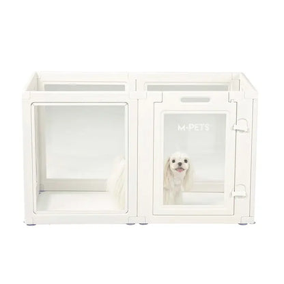M-Pets Blanche 6-Panel Small Pet Playpen in White