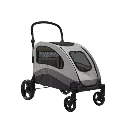 Tommy Large Pet Stroller with 60kg Capacity in Grey 90x73x108 cm