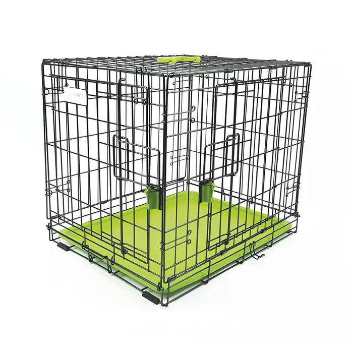 M-Pets Voyager Double Door Large Dog Crate Green 91x58x63cm