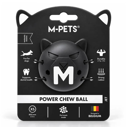 M-Pets Power Chew Ball Rubber Dog Toy Jet XS - Durable Small Breed Chew Ball