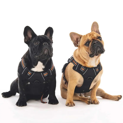 M-Pets Hiking Reflective Soft Dog Harness Orange Small