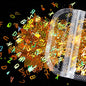 Letter Sequins #5 - Gold - 2g/bag