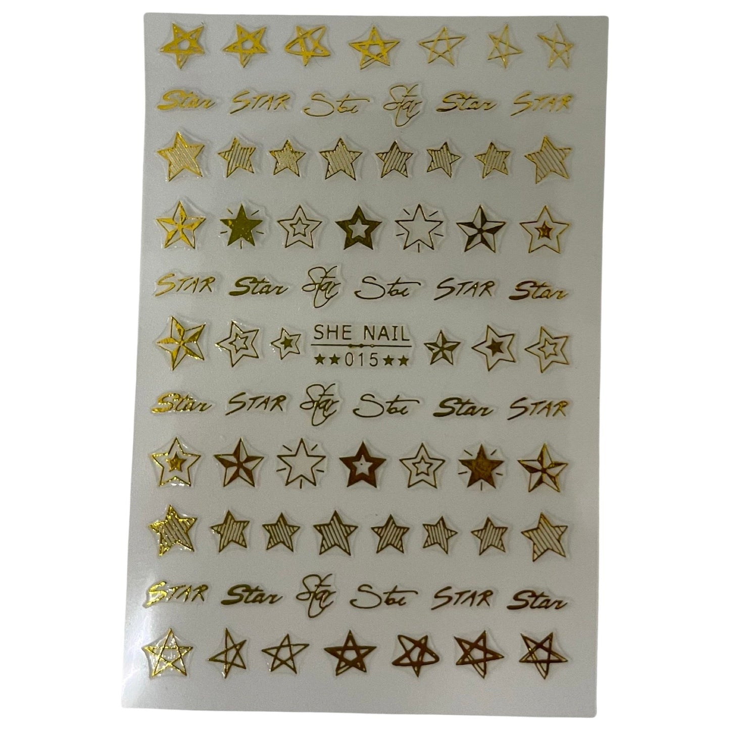 Nail Sticker - 015 Gold Stars