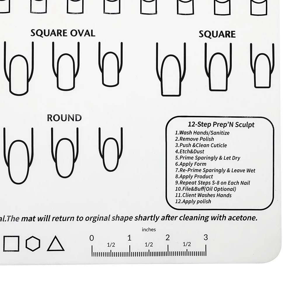 Silicone Nail Practice  Mat