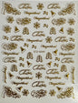 Christmas Nail Stickers Gold STZ-G049