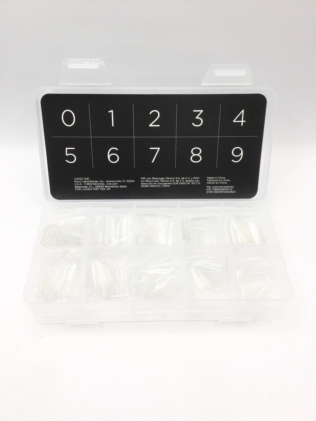 CND - French Cover Pre-Shaped Stiletto Tips (360 pcs)(Half-Moon)