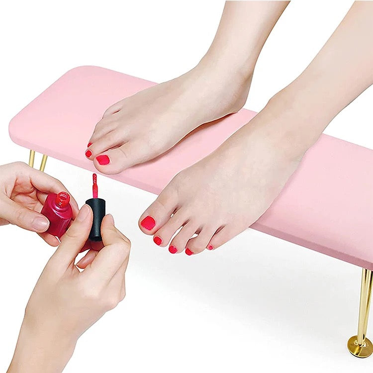 Leather Nail Hand Rest - White