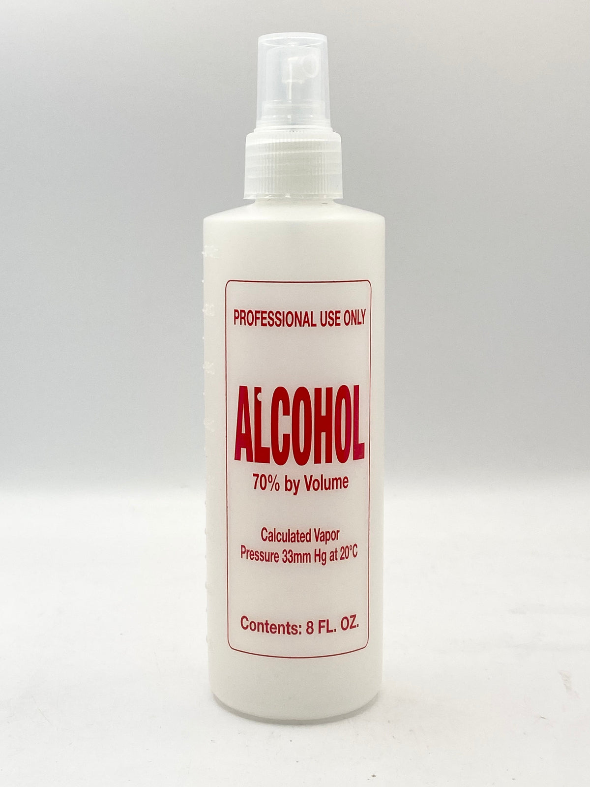 Empty 8oz "Alcohol" Bottles With Spray Cap 70%