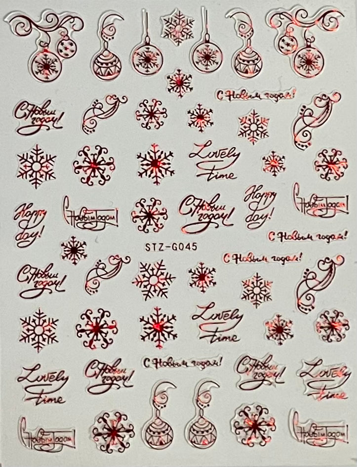 Christmas Nail Stickers  STZ-G045