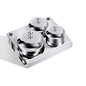Metal Manicure Liquid & Powder Jar Set - 3pc