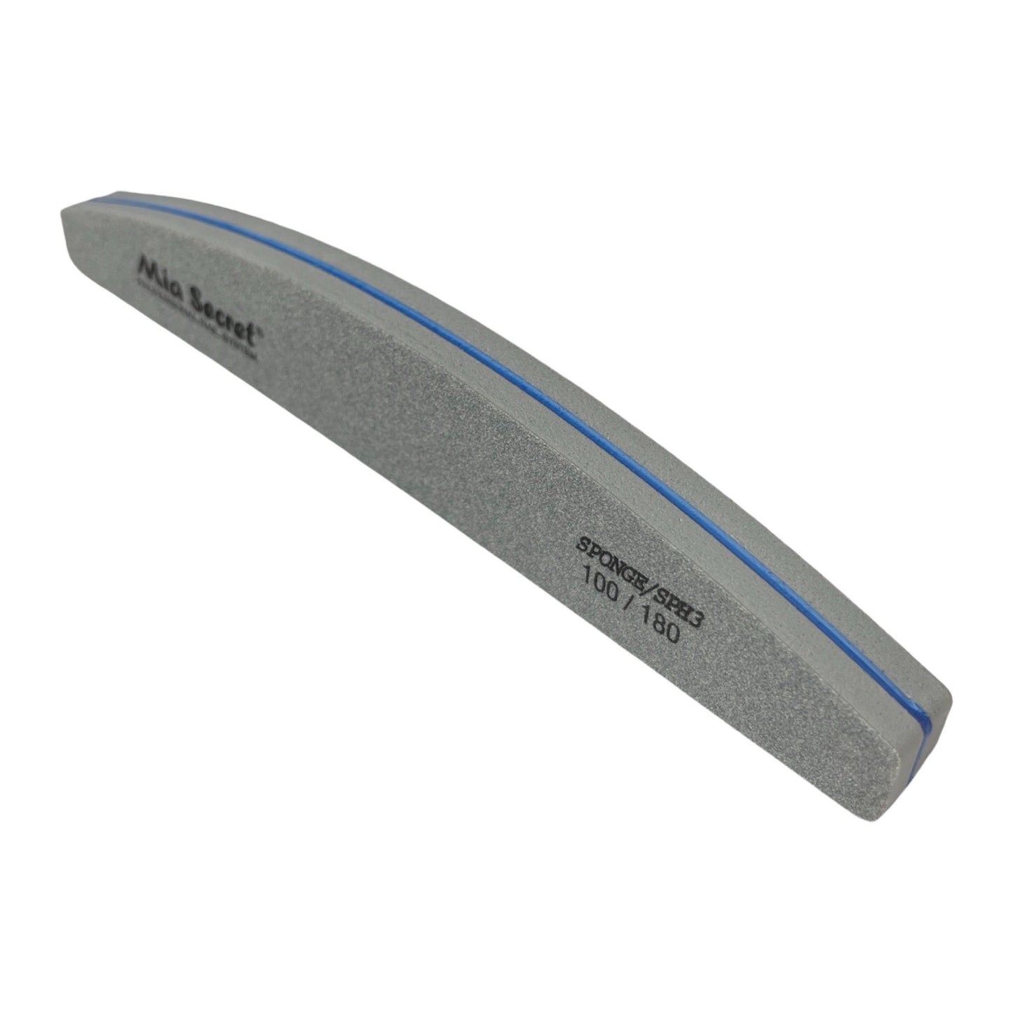 *Pack 24 Half Moon Sponge Nail File  Zebra 100/180 Sponge