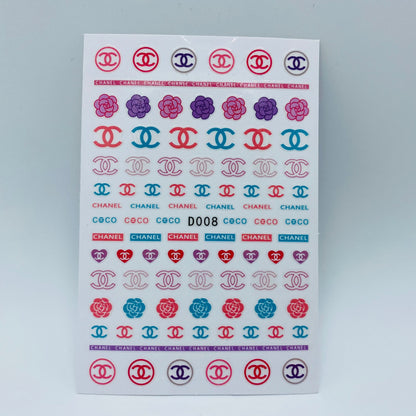 Decal Nail Sticker - D008